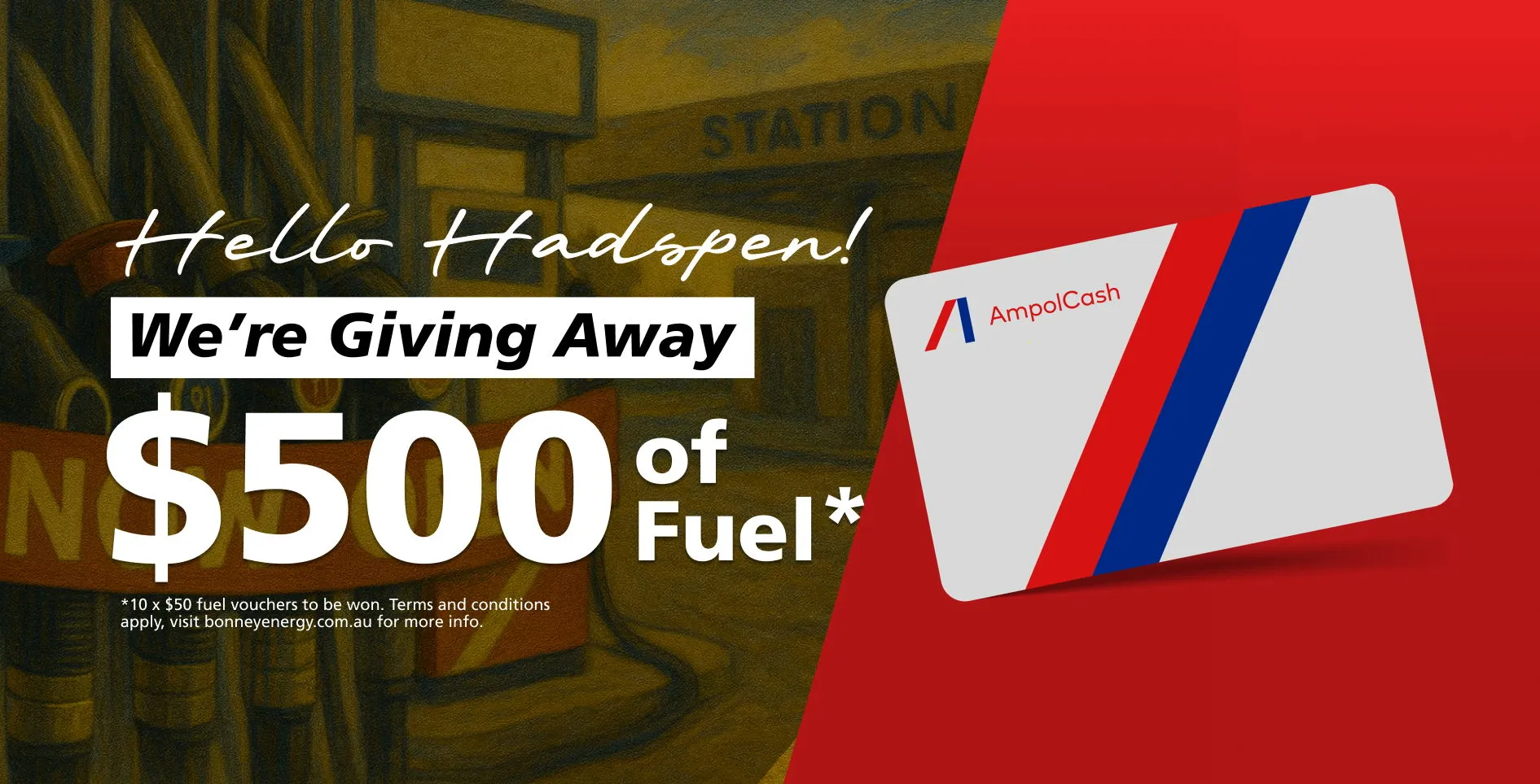 $500 Fuel Voucher Giveaway to Celebrate Hadspen Opening!