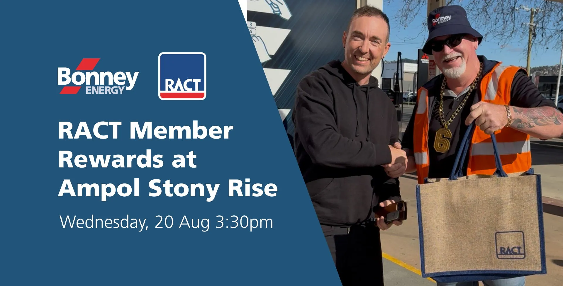 RACT Member Rewards at Ampol Stony Rise