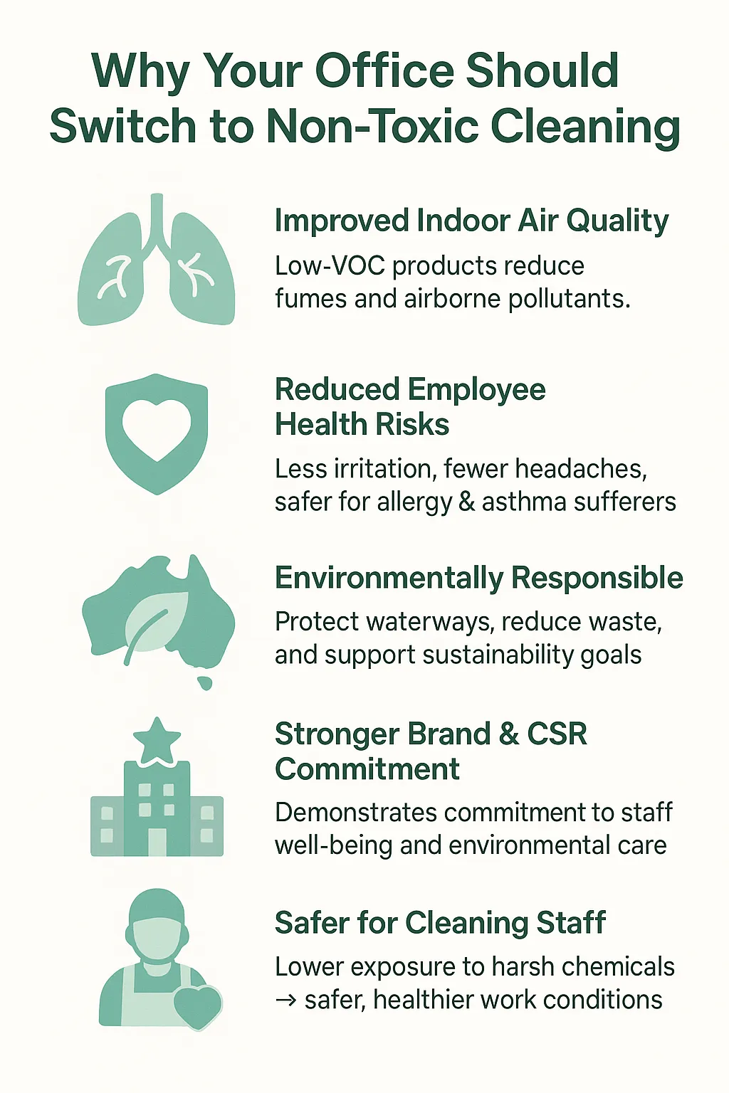 Non-Toxic Cleaning Benefits Infographic