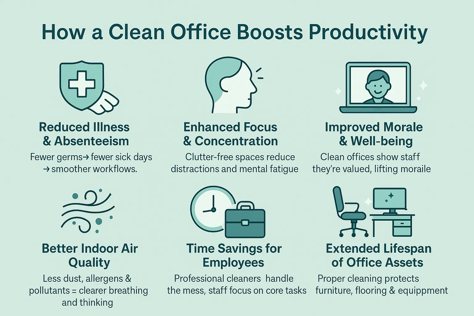 Clean Office Productivity Infographic