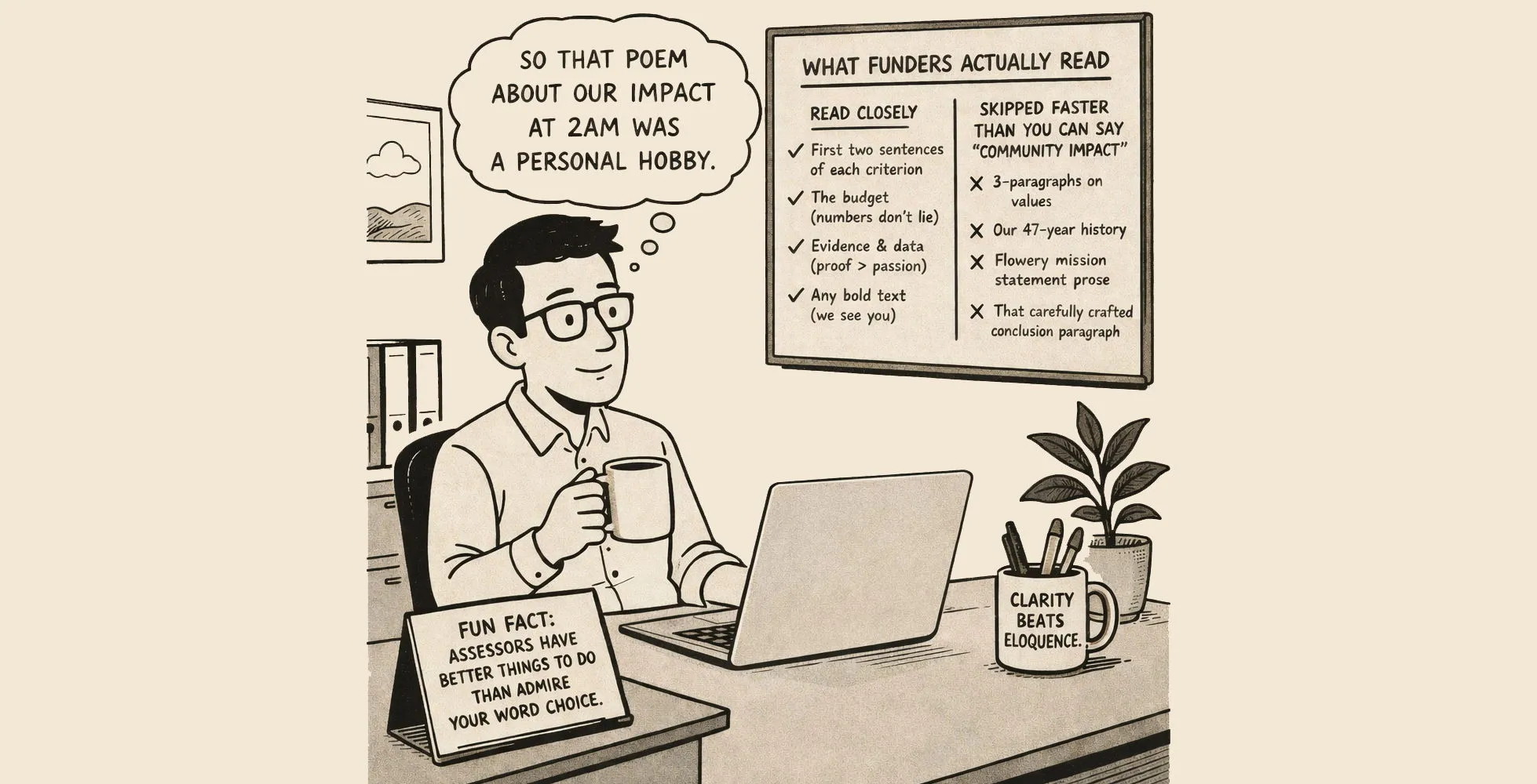 What Funders Actually Read in Your Application (And What They Skip)