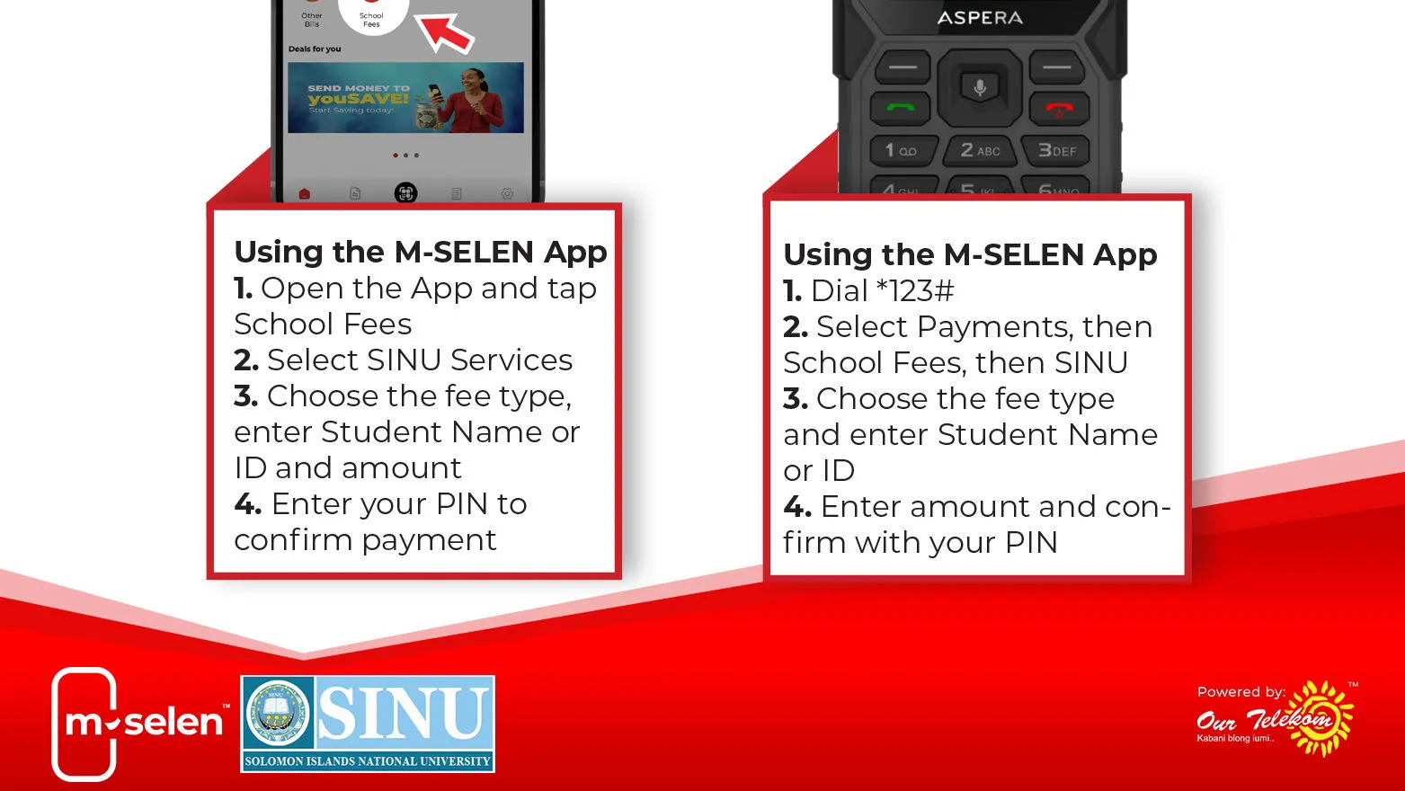 SINU Fees Payment Now Live On M-SELEN With Zero Fees