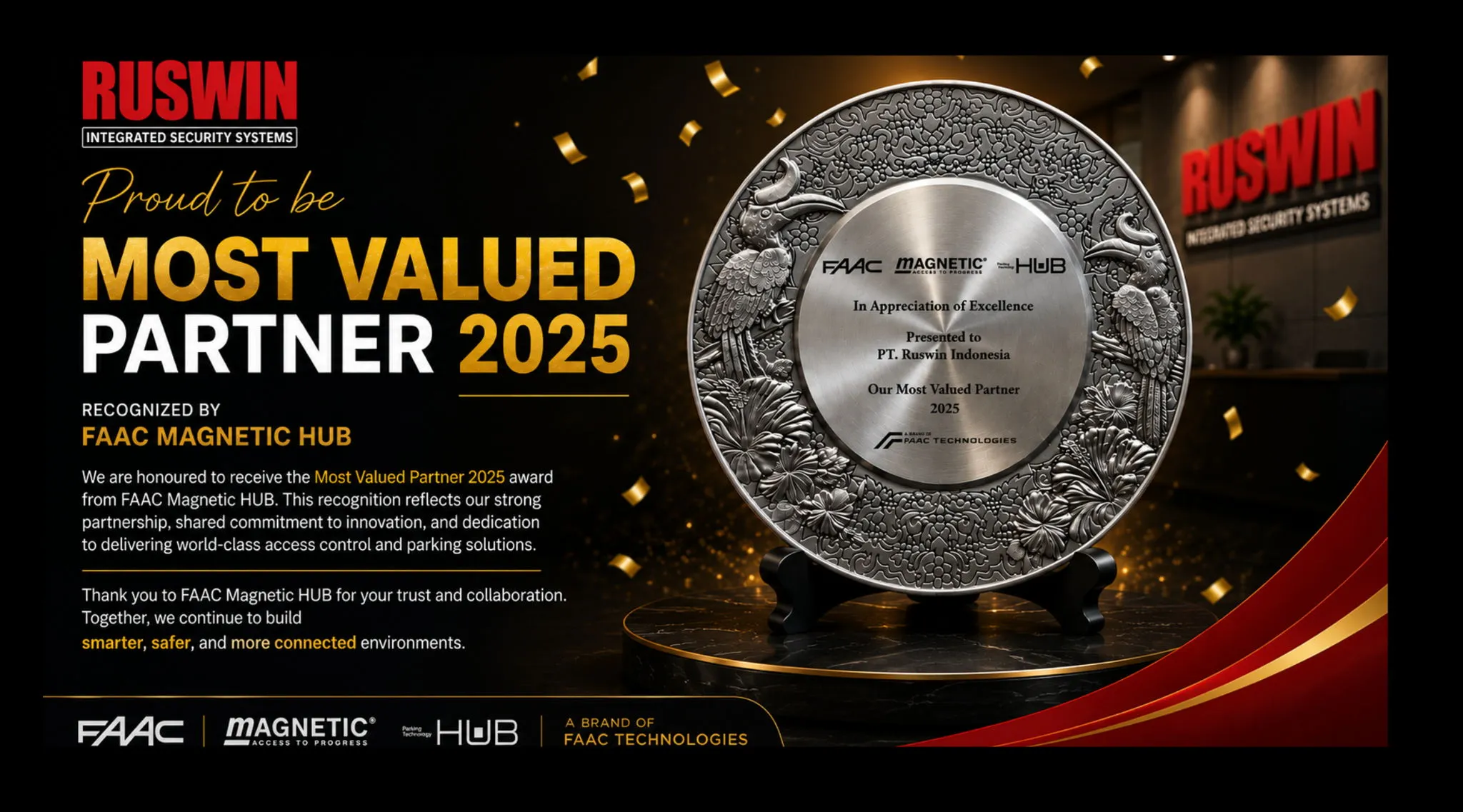 Ruswin Indonesia Named FAAC Magnetic HUB's Most Valued Partner