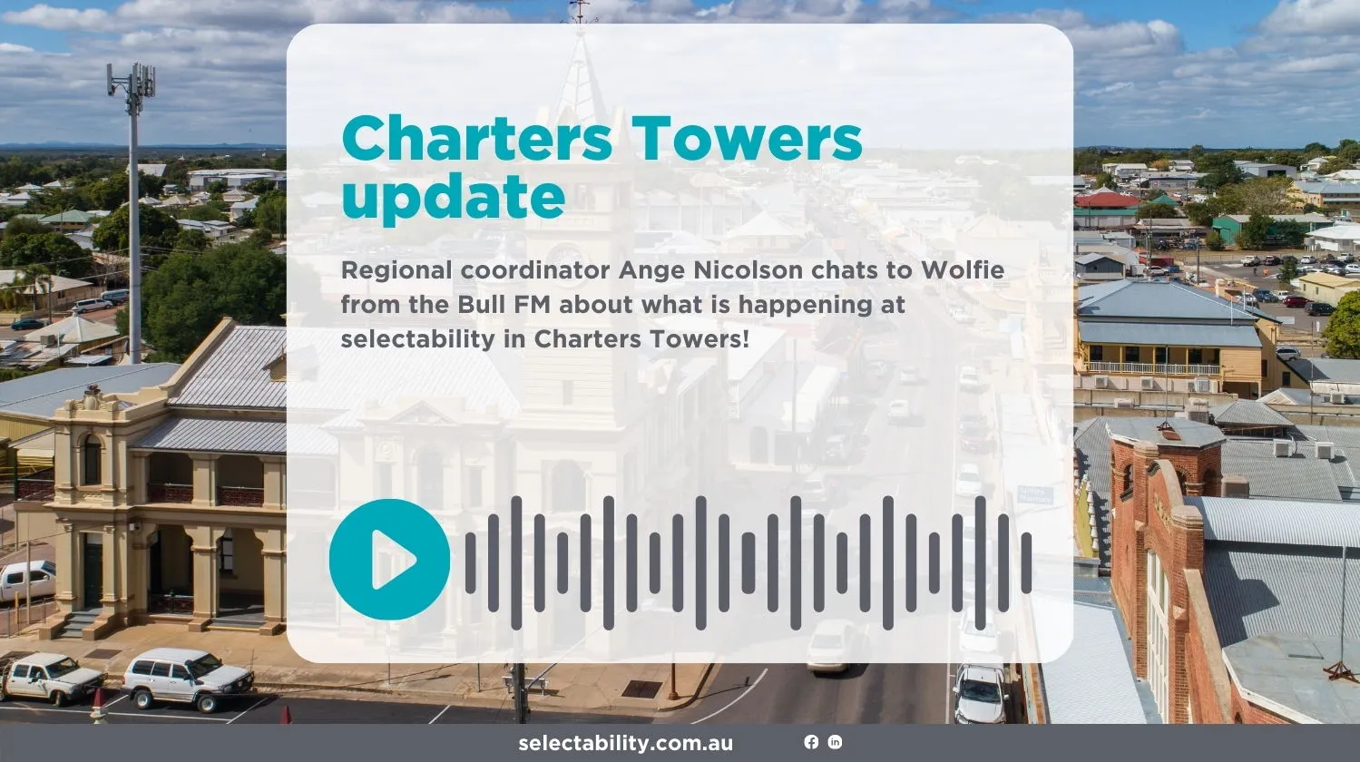 Ange Nicolson, Charters Towers' regional coordinator, chats about upcoming events
